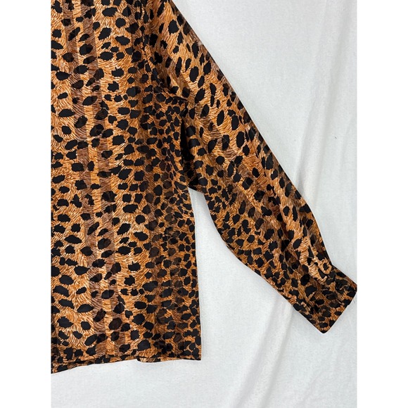 Martinique Leopard Print Long Sleeve Blouse Womens Sz 12 Animal‎ Print 40 bust - Picture 8 of 9
